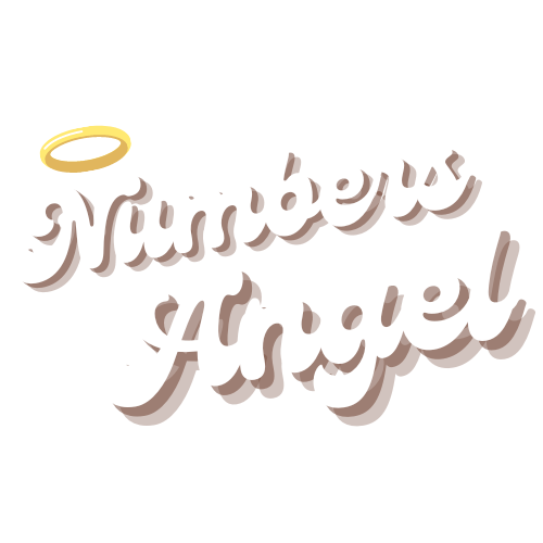 Numbers Angel Logo with a golden halo over the N